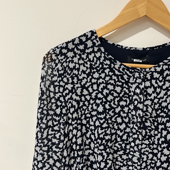 • Club Monaco • Women’s- Bishhuppe Dress In Navy Mix/ Bleu Marine Small - Picture 3 of 4